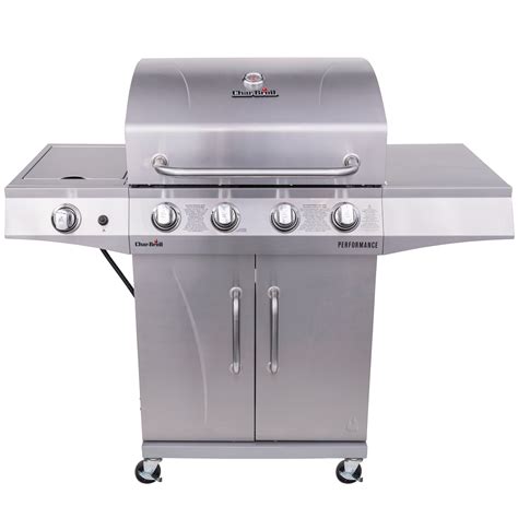 char-broil performance stainless steel 4-burner cabinet style gas grill|charbroil 4 burner propane grill.